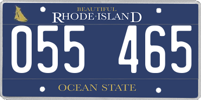RI license plate 055465