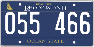 RI license plate 055466