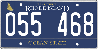 RI license plate 055468