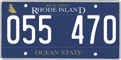 RI license plate 055470