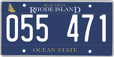 RI license plate 055471