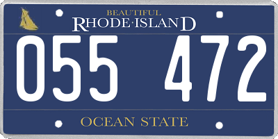 RI license plate 055472