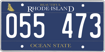 RI license plate 055473