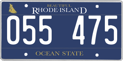 RI license plate 055475