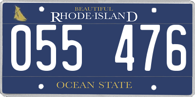 RI license plate 055476