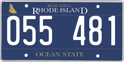 RI license plate 055481
