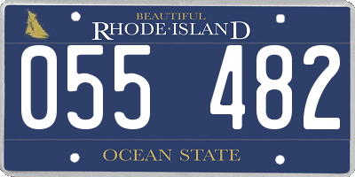 RI license plate 055482
