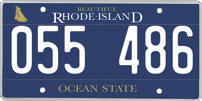 RI license plate 055486