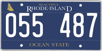 RI license plate 055487