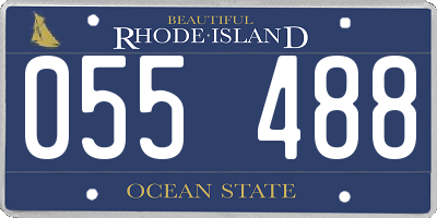 RI license plate 055488