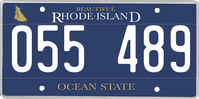 RI license plate 055489