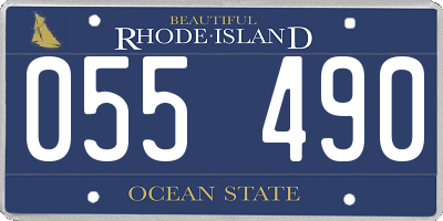 RI license plate 055490