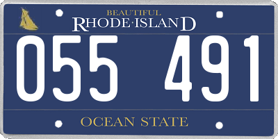 RI license plate 055491