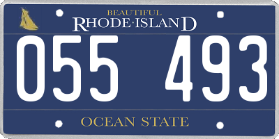 RI license plate 055493