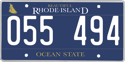 RI license plate 055494