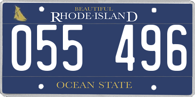 RI license plate 055496