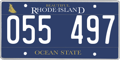 RI license plate 055497