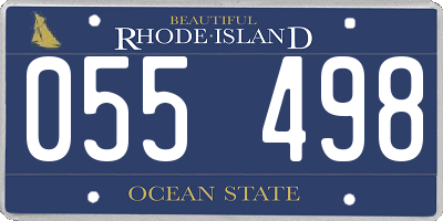 RI license plate 055498