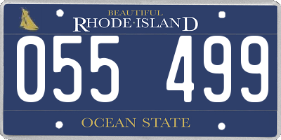 RI license plate 055499