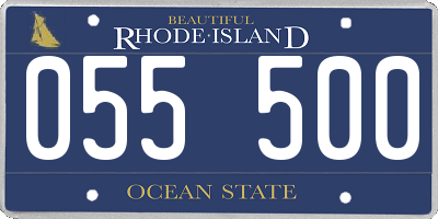 RI license plate 055500