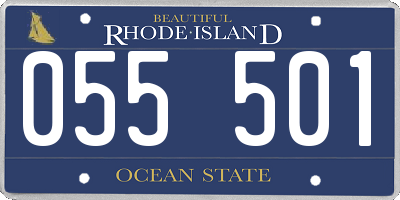 RI license plate 055501