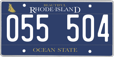 RI license plate 055504