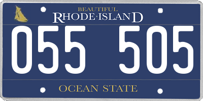 RI license plate 055505