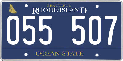 RI license plate 055507