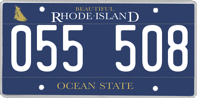 RI license plate 055508