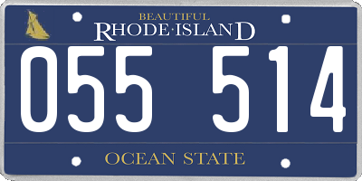 RI license plate 055514
