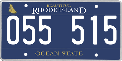 RI license plate 055515