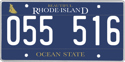 RI license plate 055516
