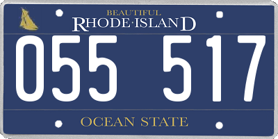 RI license plate 055517