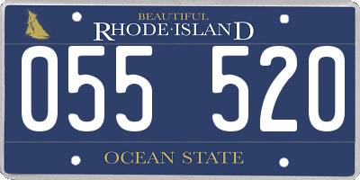 RI license plate 055520