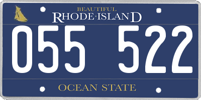 RI license plate 055522