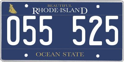 RI license plate 055525