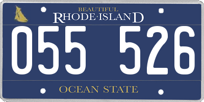RI license plate 055526