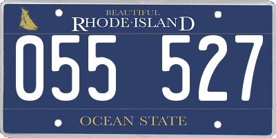 RI license plate 055527