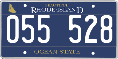 RI license plate 055528