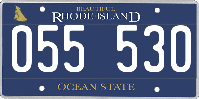 RI license plate 055530