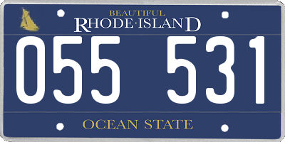 RI license plate 055531
