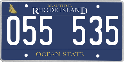 RI license plate 055535
