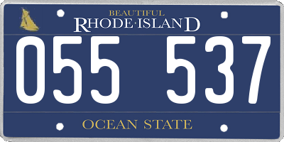 RI license plate 055537