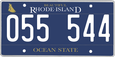 RI license plate 055544