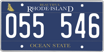 RI license plate 055546