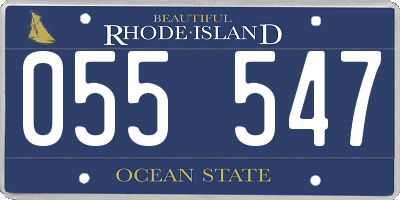 RI license plate 055547