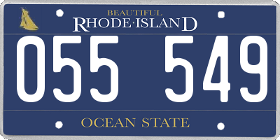 RI license plate 055549