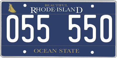 RI license plate 055550