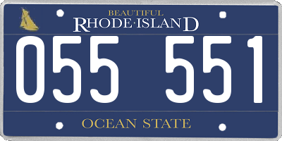 RI license plate 055551