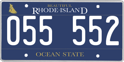 RI license plate 055552